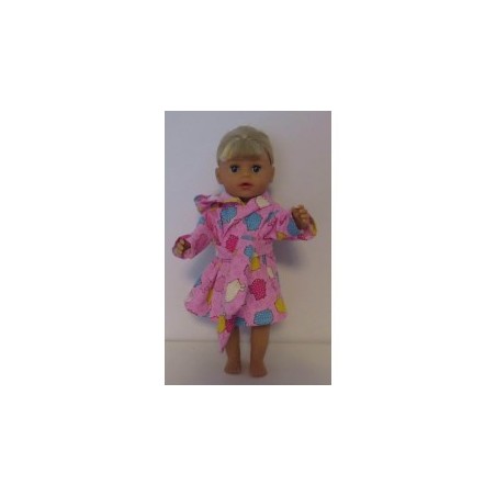 badjas roze dieren baby born little 36cm