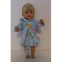 badjas blauw konijnen baby born little 36cm