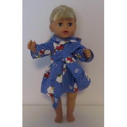 badjas blauw hello kitty stippen baby born little 36cm