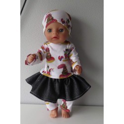 rok setje katten  baby born little 36cm