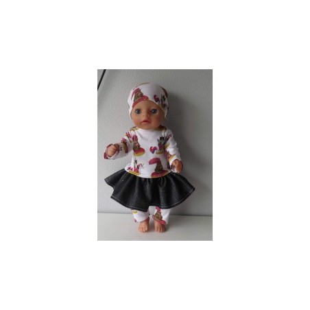 rok setje katten  baby born little 36cm