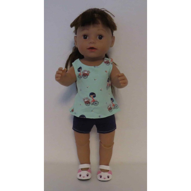 korte broek set mint meisje baby born 43cm