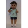 korte broek set mint meisje baby born 43cm