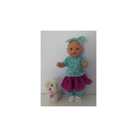 rok setje hartjes baby born little 36cm