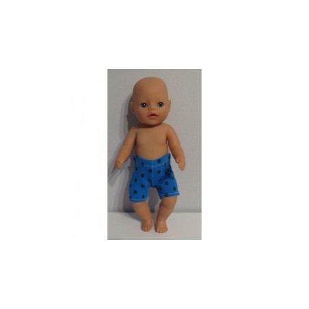 boxershort blauw stippen  baby born little 36cm