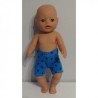 boxershort blauw stippen  baby born little 36cm