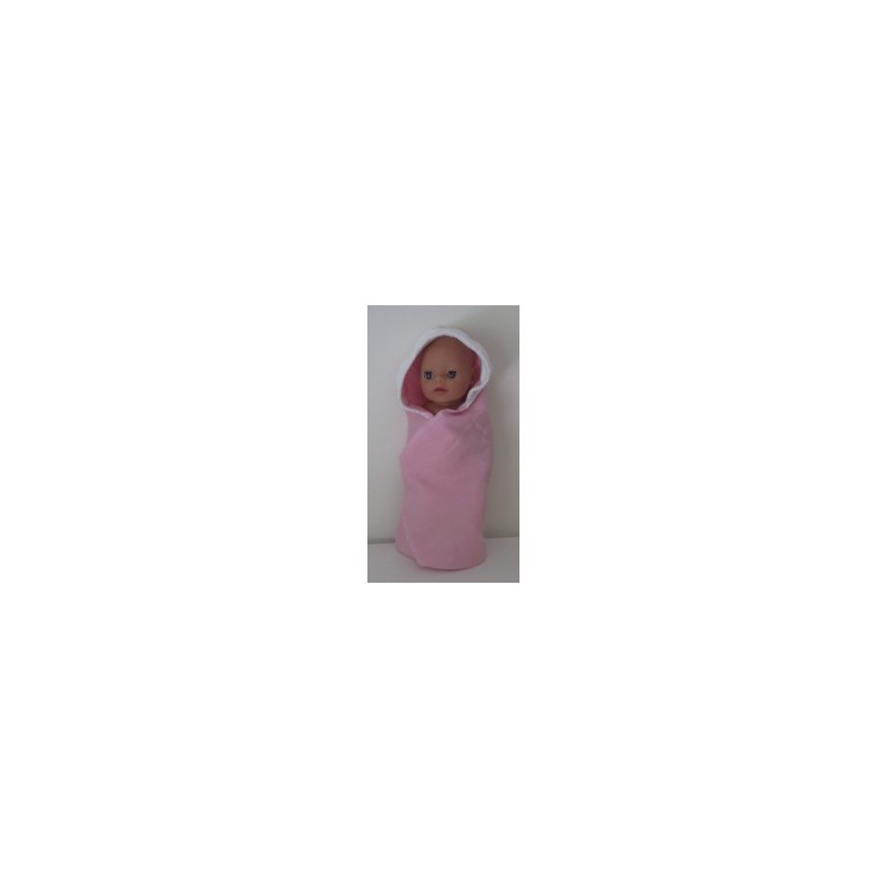 omslagdoek roze met wit baby born little 36cm