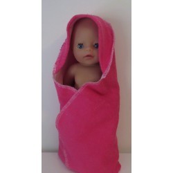 omslagdoek hard roze baby born little 36cm
