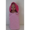 omslagdoek roze met hard roze  baby born little 36cm