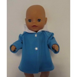 softshell jas blauw met wit baby born little 36cm