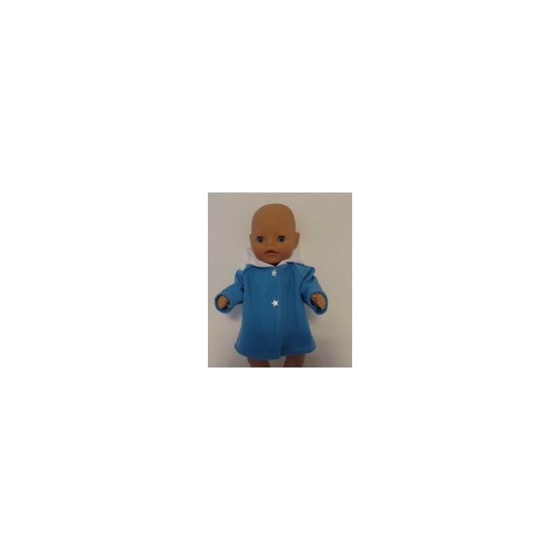 softshell jas blauw met wit baby born little 36cm