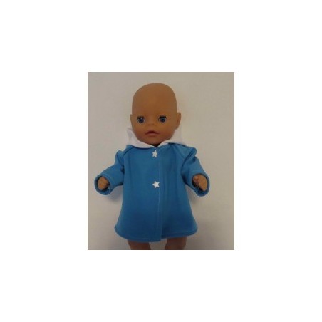 softshell jas blauw met wit baby born little 36cm