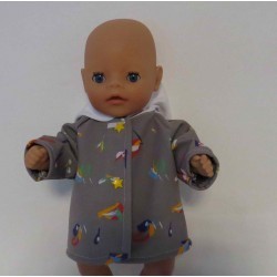 softshell jas grijs bewerkt baby born little 36cm