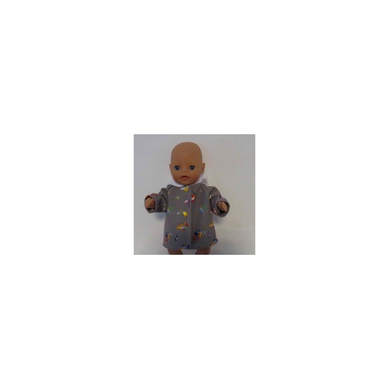 softshell jas grijs bewerkt baby born little 36cm
