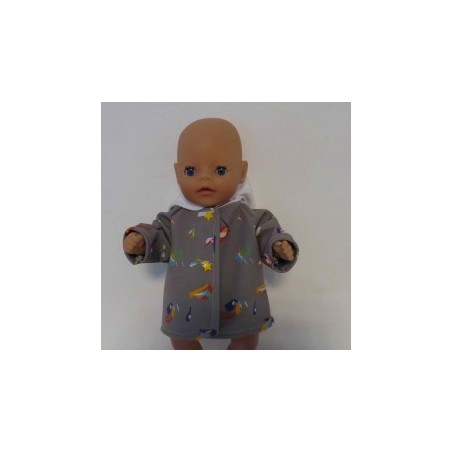 softshell jas grijs bewerkt baby born little 36cm