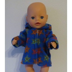 winterjas blauw sterren  baby born little 36cm