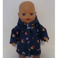 softshell jas blauw bewerkt baby born little 36cm