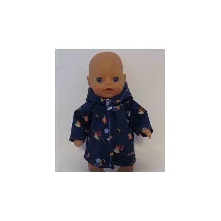 softshell jas blauw bewerkt baby born little 36cm