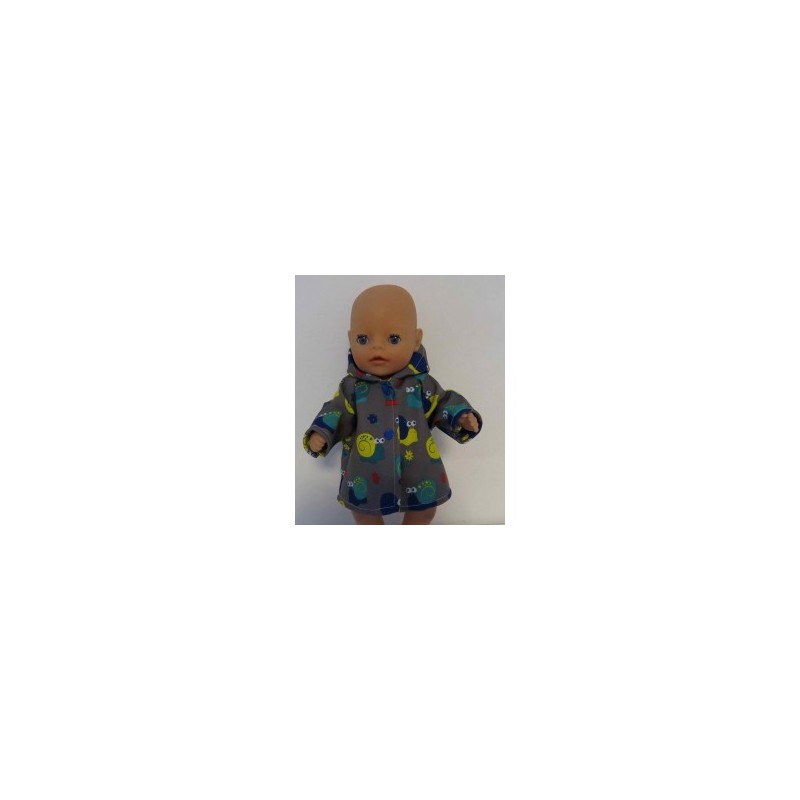 softshell jas grijs slakken baby born little 36cm