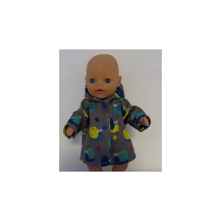 softshell jas grijs slakken baby born little 36cm