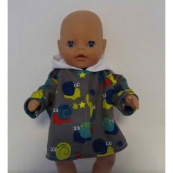 softshell jas grijs slakken met wit baby born little 36cm