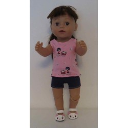 korte broek set roze meisje baby born 43cm