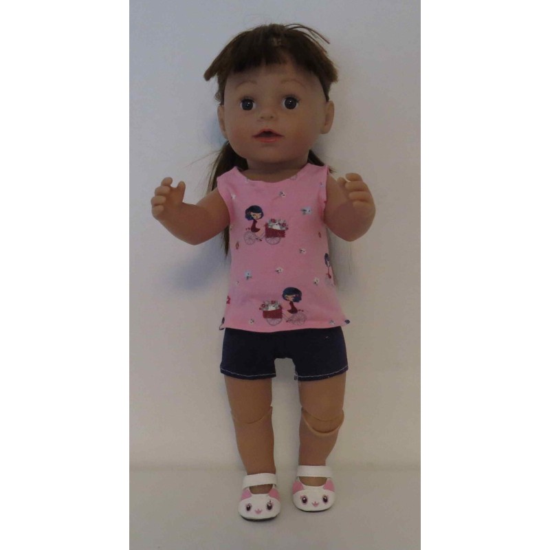 korte broek set roze meisje baby born 43cm