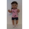 korte broek set roze meisje baby born 43cm