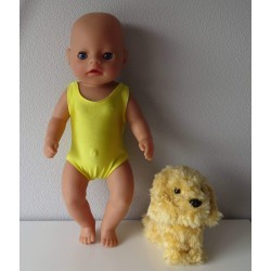 badpak geel baby born little 36cm