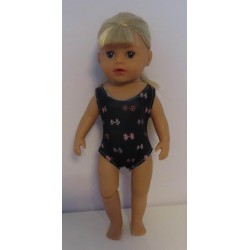 badpak donker blauw strikjes baby born little 36cm