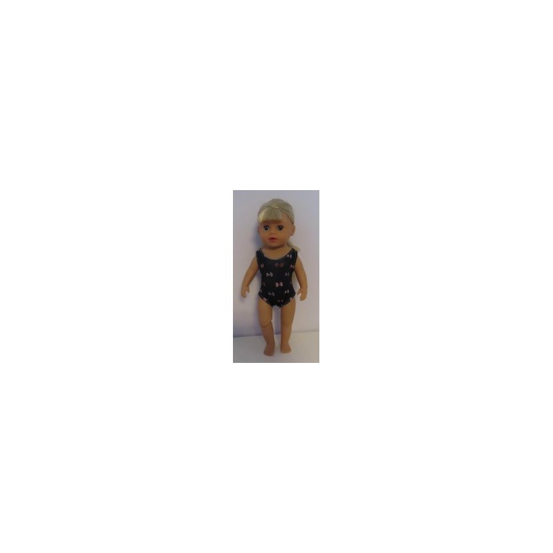 badpak donker blauw strikjes baby born little 36cm