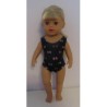 badpak donker blauw strikjes baby born little 36cm