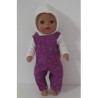 tuinbroek hard roze met sterren groen baby born little 36cm