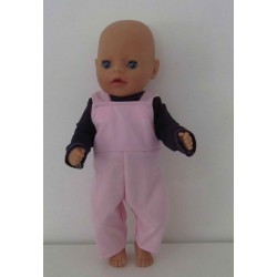 tuinbroek roze baby born little 36cm