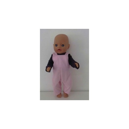 tuinbroek roze baby born little 36cm