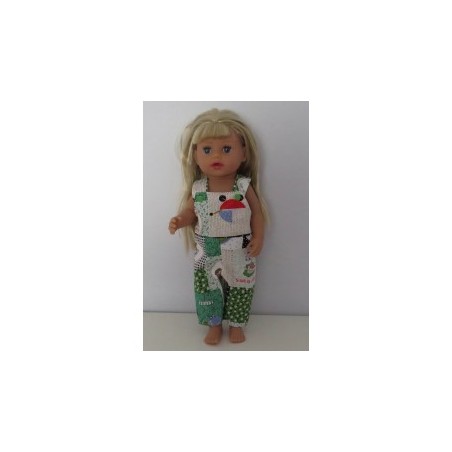 tuinbroek groen met beren baby born little 36cm