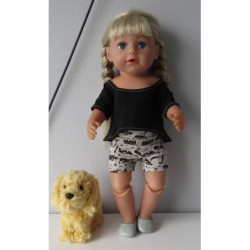 zomerse korte broek set bouw wagens baby born 43cm