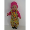 tuinbroek geel veren baby born little 36cm