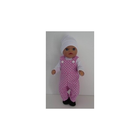 tuinbroek roze baby born little 36cm