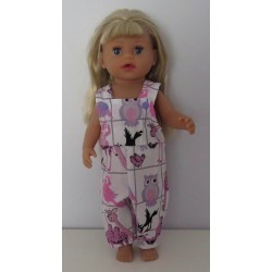 tuinbroek roze dieren baby born little 36cm