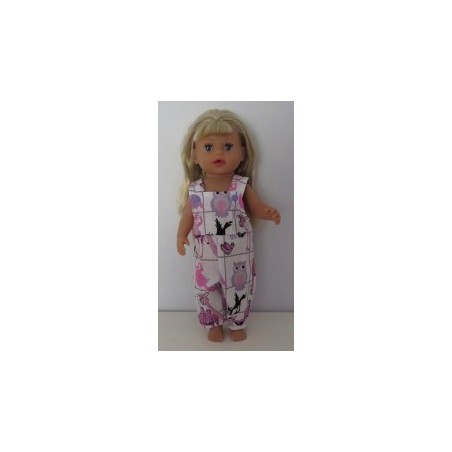 tuinbroek roze dieren baby born little 36cm