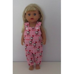tuinbroek roze hello ktty baby born little 36cm