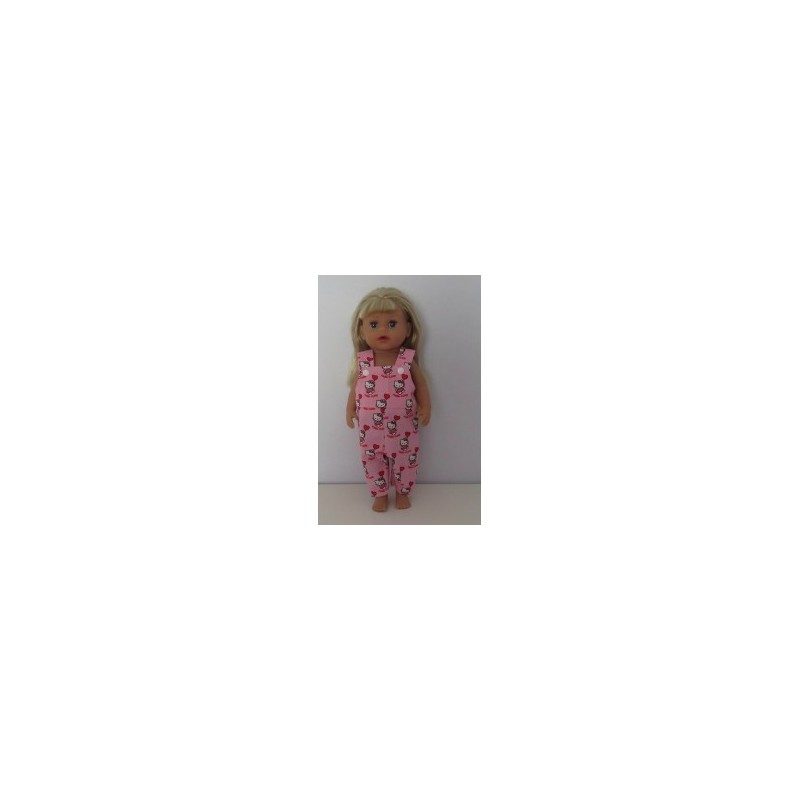 tuinbroek roze hello ktty baby born little 36cm