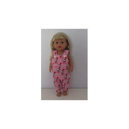 tuinbroek roze hello ktty baby born little 36cm