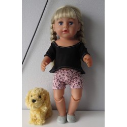 zomerse korte broek set roze druppels baby born 43cm