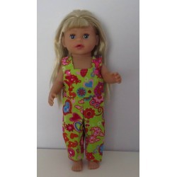 tuinbroek groen met vlinders en bloemen baby born little 36cm