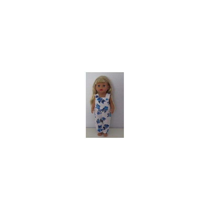 tuinbroek vossen blauw baby born little 36cm