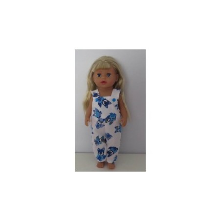tuinbroek vossen blauw baby born little 36cm