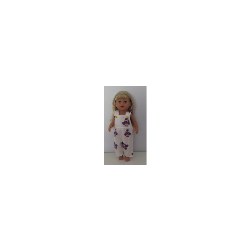 tuinbroek wit jet baby born little 36cm
