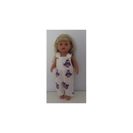 tuinbroek wit jet baby born little 36cm